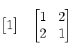 Latinski kvadrat reda 1 in 2